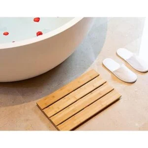Tapete de baño de bambú para ducha de madera de bambú para_3