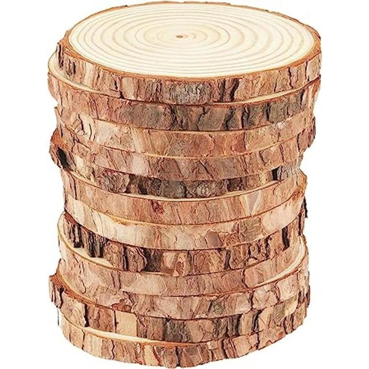 KOHAND 12 piezas de rodajas de madera de 6 a 7 pulgadas_1