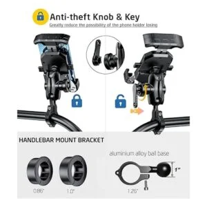 Soporte antirrobo para teléfono de motocicleta soporte_2