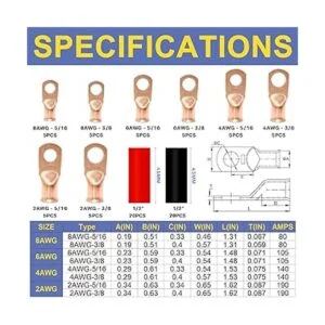 Haisstronica 80 lengetas de alambre de cobre con tubo_2