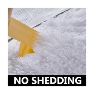 FJZFING Alfombra redonda blanca ultra suave de felpa_4