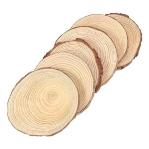 KOHAND 12 piezas de rodajas de madera de 6 a 7 pulgadas_4
