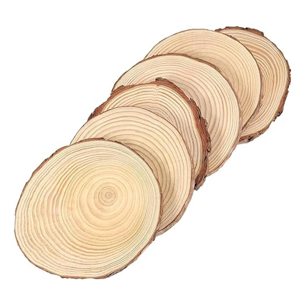 KOHAND 12 piezas de rodajas de madera de 6 a 7 pulgadas_4