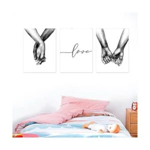 Love and Hand in Hand in Hand Póster impreso en lienzo_5