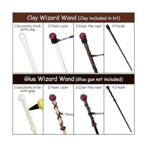 Kit de fabricación de varita mágica de mago juego de_4