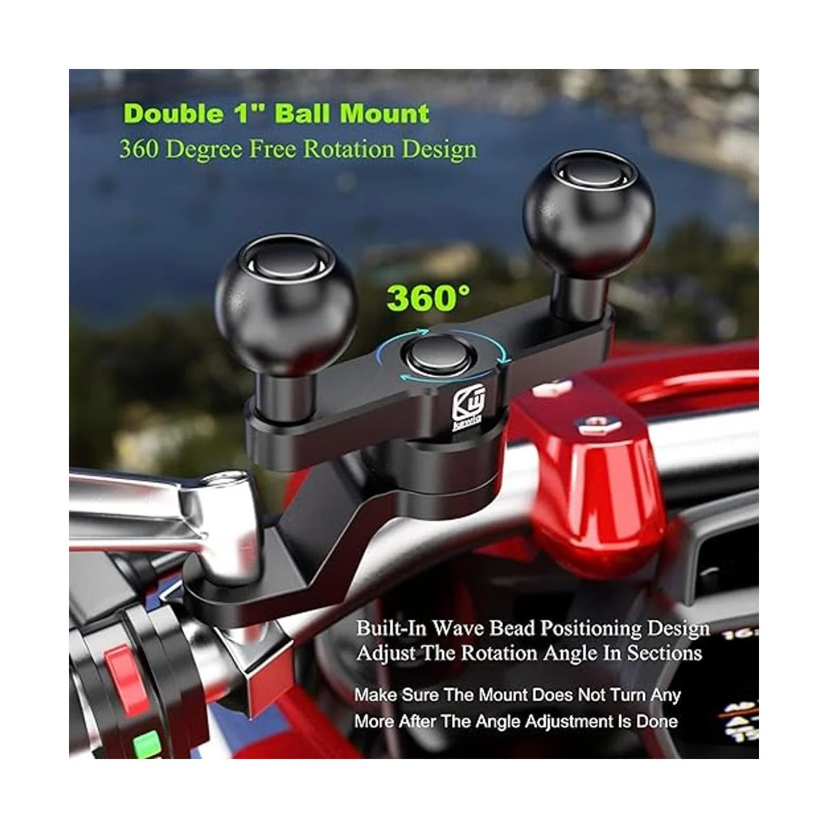 Soporte de bola de aleación de aluminio de 1.0 in con_2