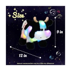 Hopearl Vaca de peluche con luces LED y música con_2
