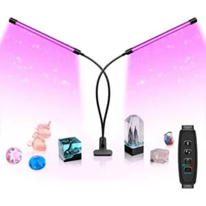 Lámpara LED UV de doble cabeza luz negra de 20 W con clip_1
