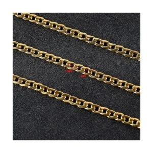 UMAOKANG Cadena cubana de oro de acero inoxidable de 16.4_6