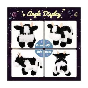 Hopearl Vaca de peluche con luces LED y música con_3