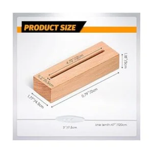 Base de luz rectangular de madera de 5.9 pulgadas base de_2