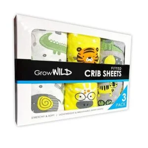 GROW WILD Sábanas para cuna paquete de 3 sábanas bajeras_6