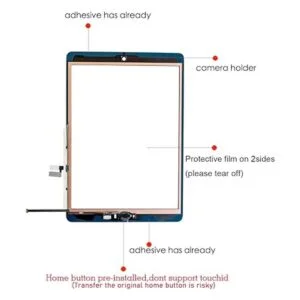 Kit de cristal táctil digitalizador de repuesto para iPad_2