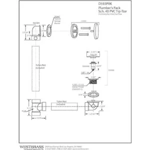 Westbrass D593PRK62 Conjunto de residuos de baño con_2