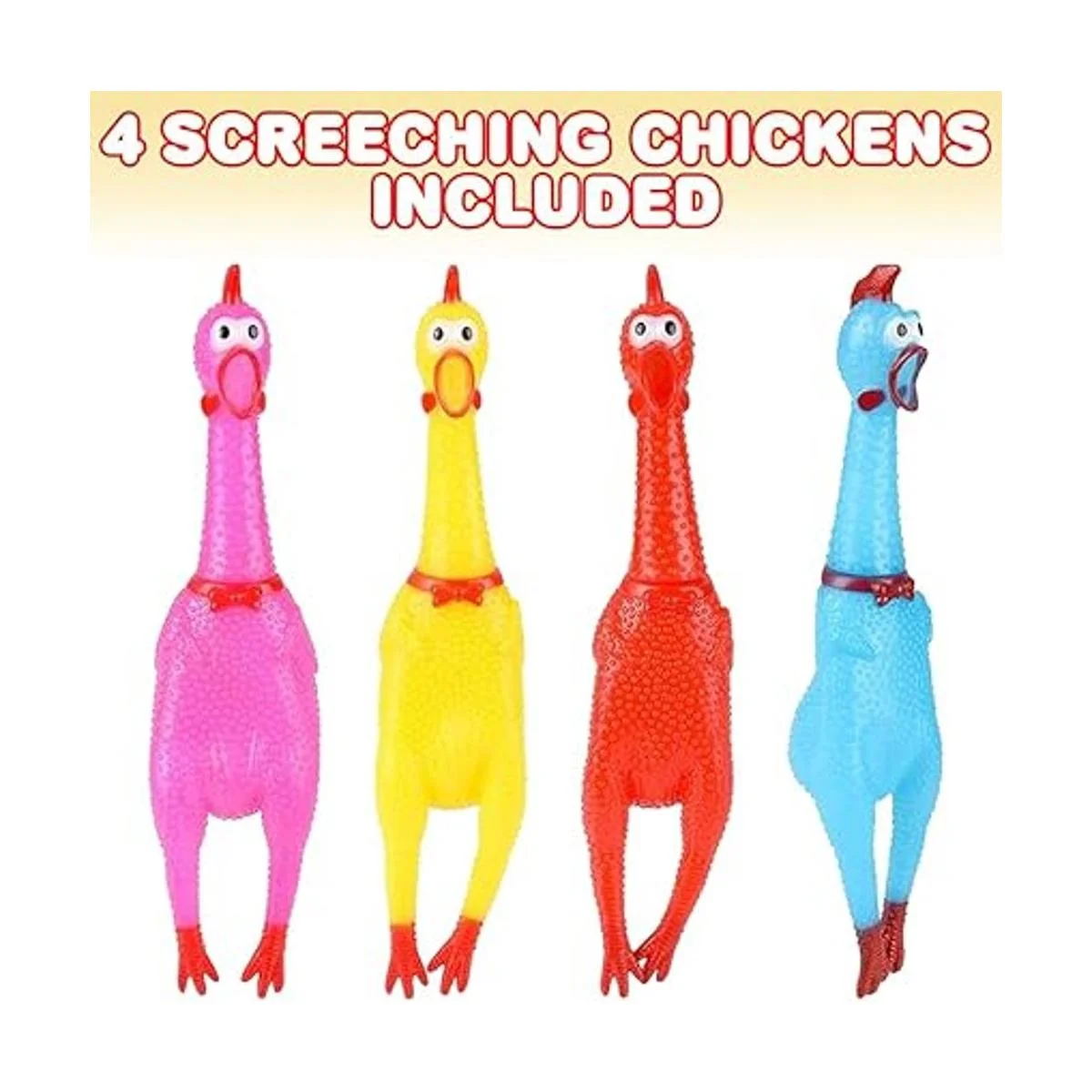ArtCreativity Juguetes de pollo chirriante juego de 4_2
