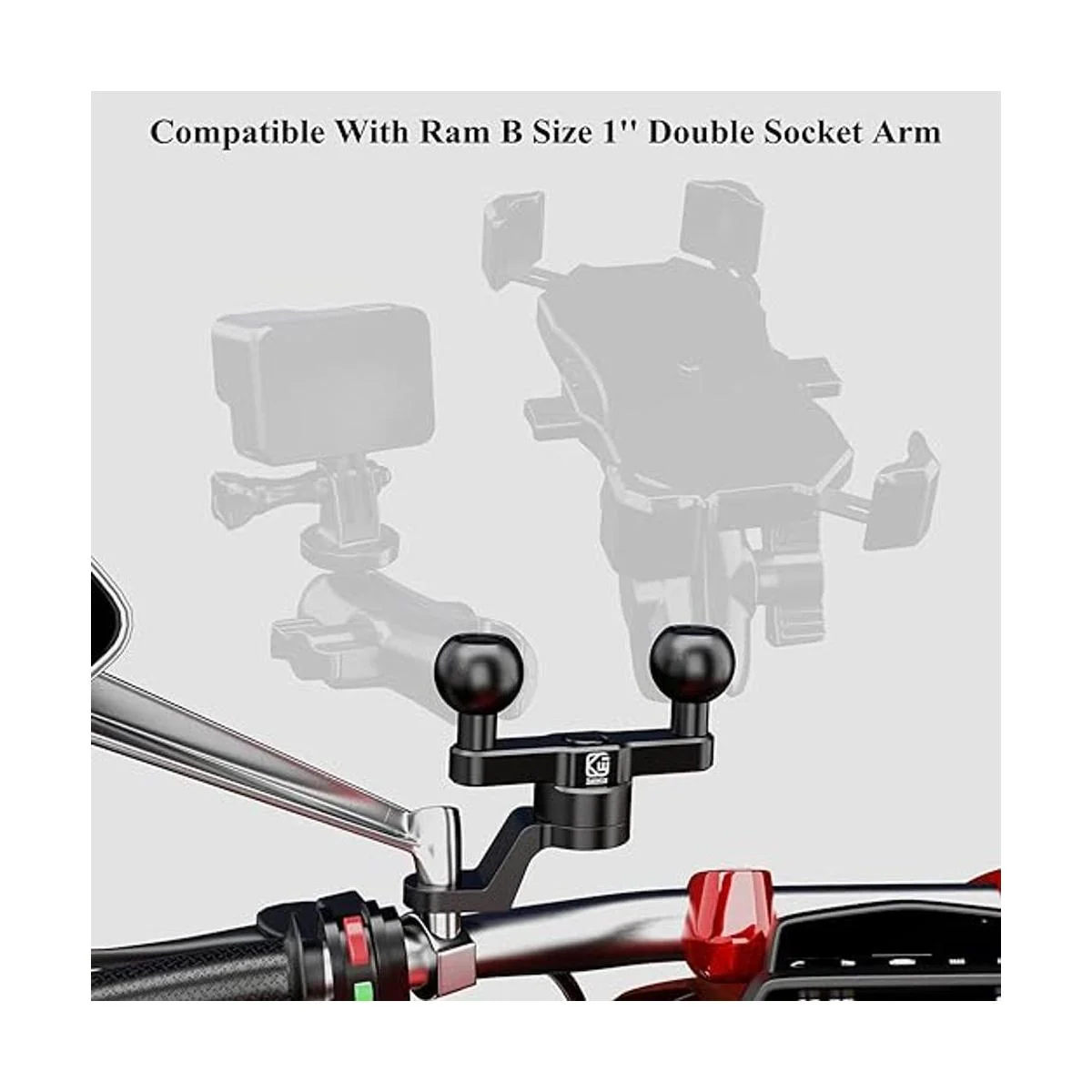 Soporte de bola de aleación de aluminio de 1.0 in con_3