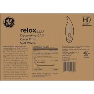 GE Relax Bombillas LED acabado transparente decorativo_3