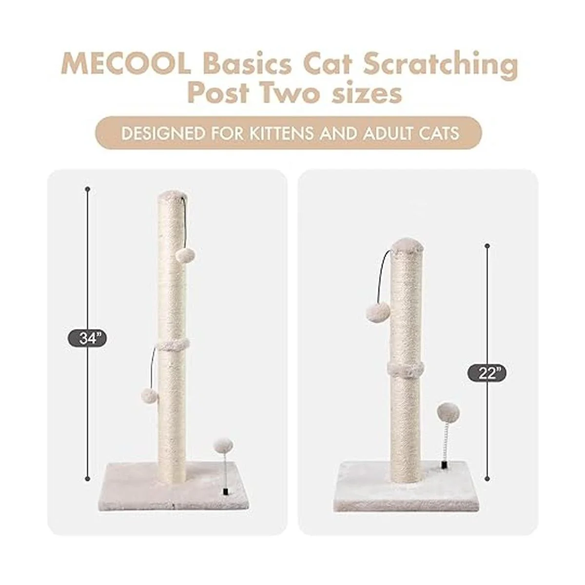 MECOOL Poste rascador de sisal de alta calidad con_6