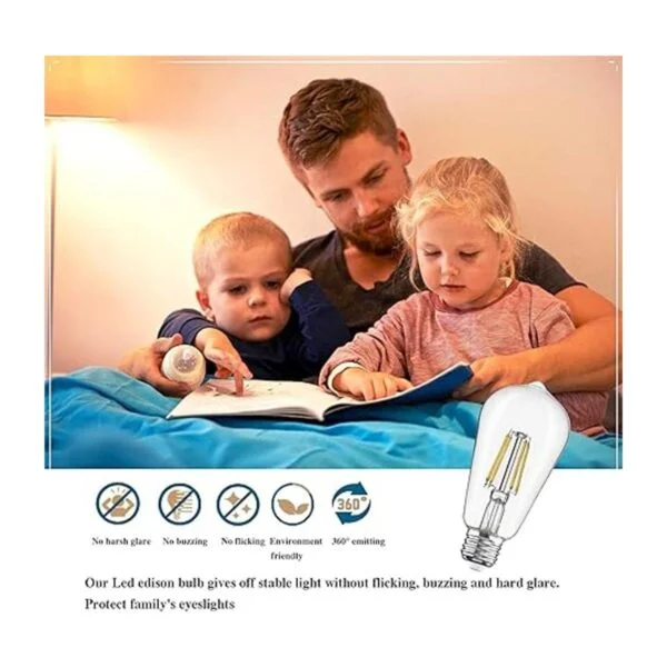 Paquete de 12 bombillas LED Edison equivalente a 40 W_3