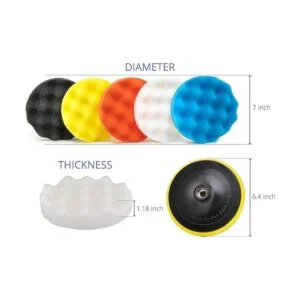 Neiko 00320A Juego de 11 almohadillas pulidoras de cera y_2