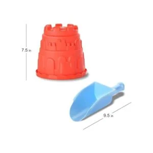 2 cubos de playa de castillo de arena y 2 palas para_4