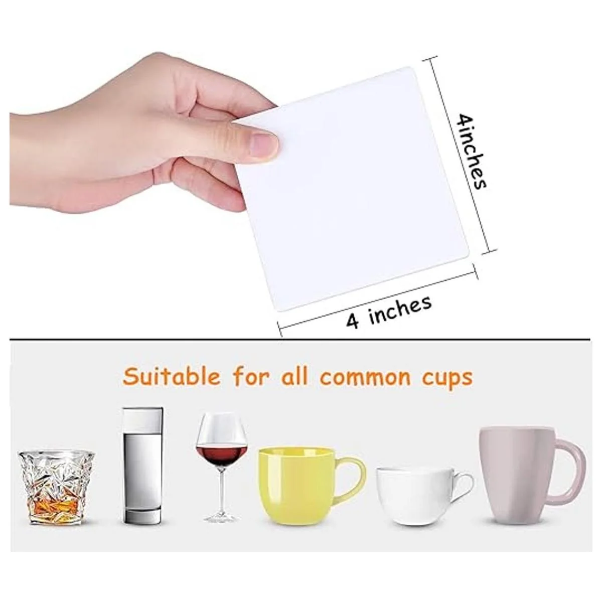 12 azulejos de cerámica para posavasos color blanco 4 x_3