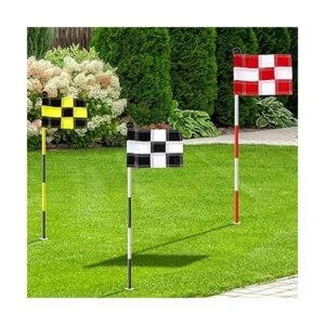 4 banderas de golf a cuadros con tubo insertado para poner_7