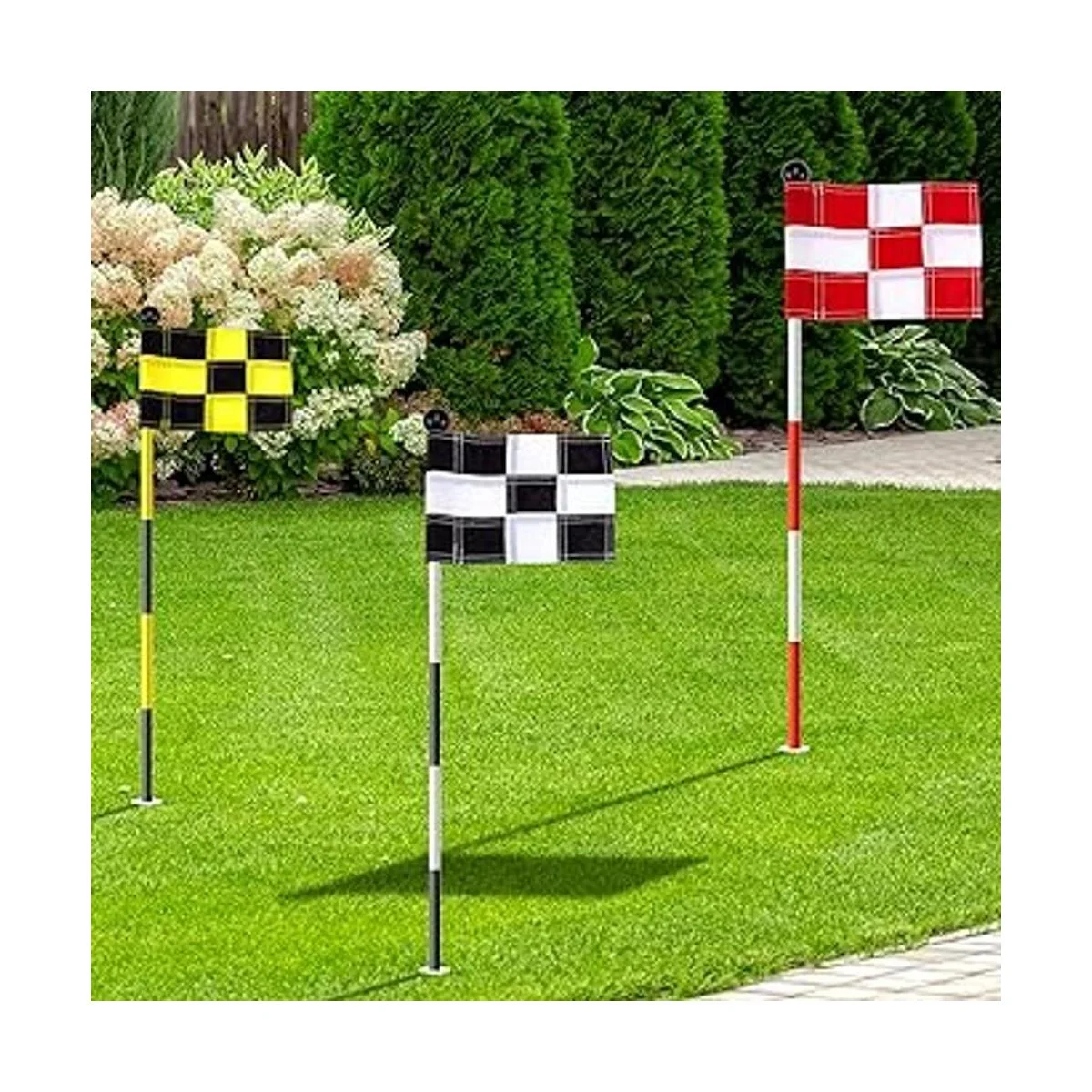 4 banderas de golf a cuadros con tubo insertado para poner_7