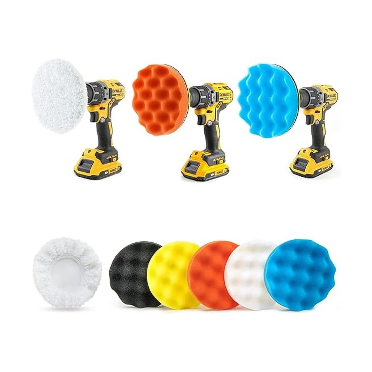 Neiko 00320A Juego de 11 almohadillas pulidoras de cera y_5