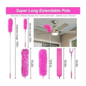 CALBEAU Juego de plumeros de microfibra de 15 piezas_2