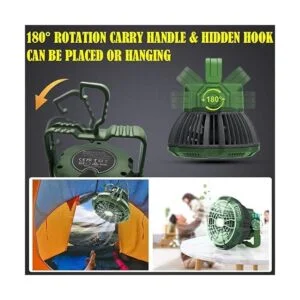 ayamaya Ventilador de tienda de campaña recargable con luz_6