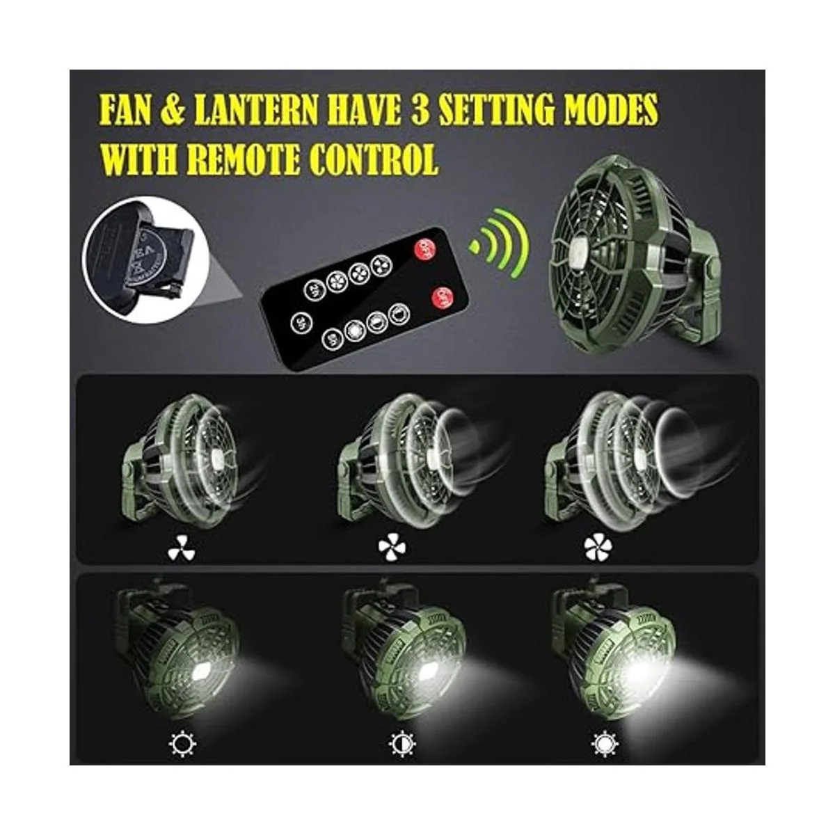 ayamaya Ventilador de tienda de campaña recargable con luz_3