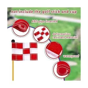 4 banderas de golf a cuadros con tubo insertado para poner_4