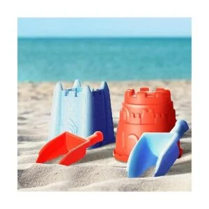2 cubos de playa de castillo de arena y 2 palas para_5