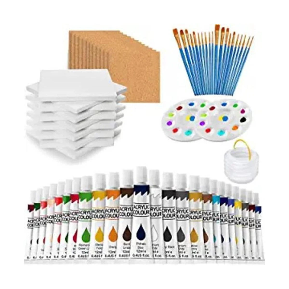 12 azulejos de cerámica para posavasos color blanco 4 x_1