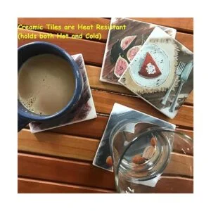 12 azulejos de cerámica para posavasos color blanco 4 x_4