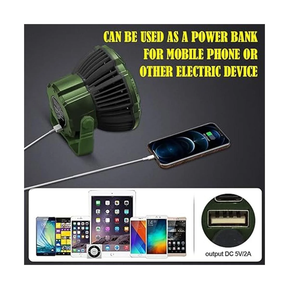 ayamaya Ventilador de tienda de campaña recargable con luz_5