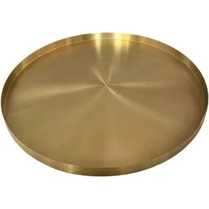 UniDes Bandeja redonda dorada bandeja decorativa de_1