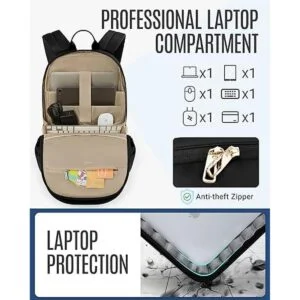 Mochila para laptop LIGHT FIGHT Mochila de viaje de 15.6_4
