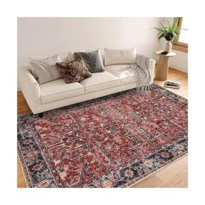 Valenrug Tapete de área oriental lavable a máquina 4 x 6_4