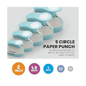 BearBoss Punzón de papel de 5 círculos perforador de_3