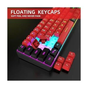 Snpurdiri Teclado 60 para videojuegos con cable mini_2