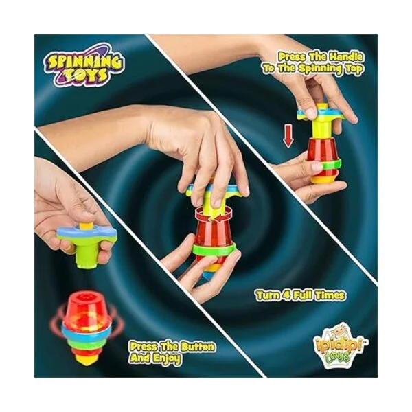 Juego de 12 camisetas giratorias iluminadas para niños_2