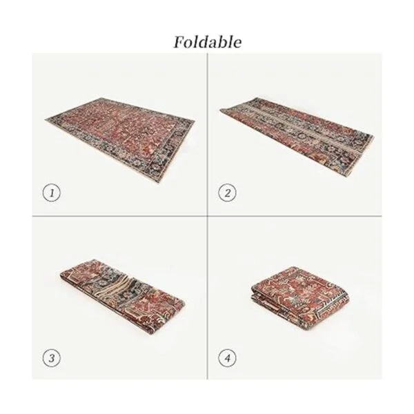 Valenrug Tapete de área oriental lavable a máquina 4 x 6_6