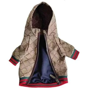 HQREA Dog Hoodie Luxury Dog Clothes Winter Dog Jacket_1
