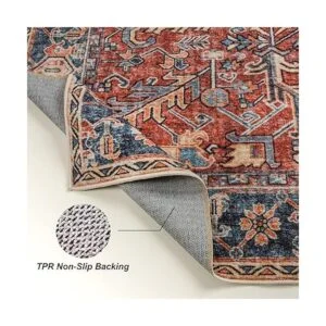 Valenrug Tapete de área oriental lavable a máquina 4 x 6_3