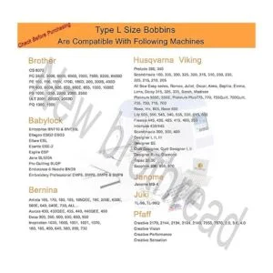 New brothread 144 piezas tipo L SA155 96 blanco 48_6