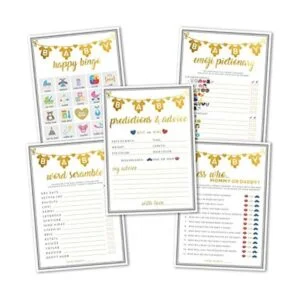 Party Hearty Baby Shower Games Papel de aluminio dorado_1
