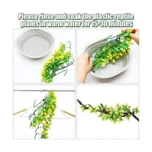 6 plantas de reptiles artificiales reptiles terrario hojas_7