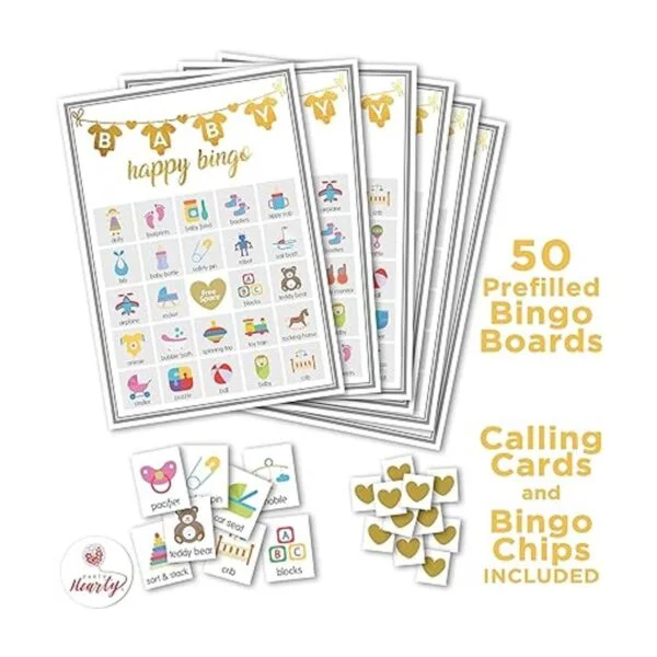 Party Hearty Baby Shower Games Papel de aluminio dorado_3
